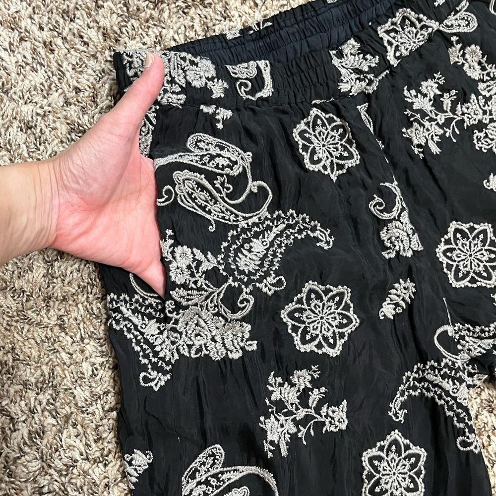 Johnny Was Biya Wide Leg Floral Embroidered Pants XS - Picture 4 of 5